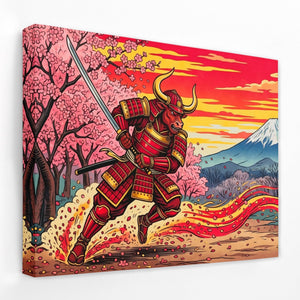 Bull Samurai Charging - Thedopeart