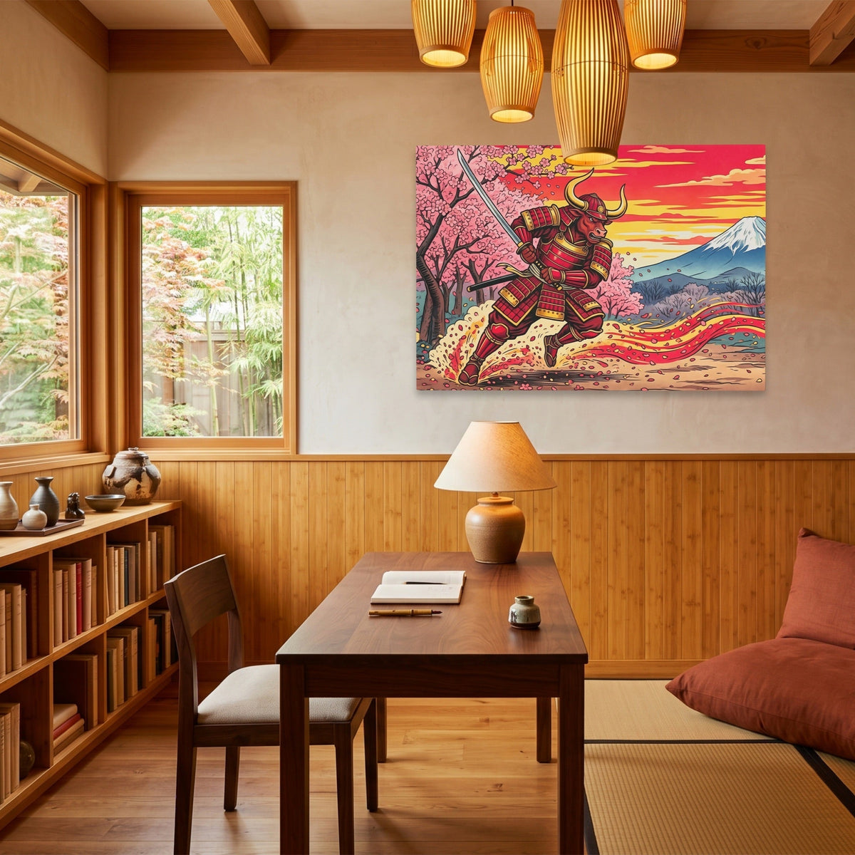 Bull Samurai Charging - Thedopeart