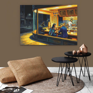 Diner Nocturne Gold - Thedopeart