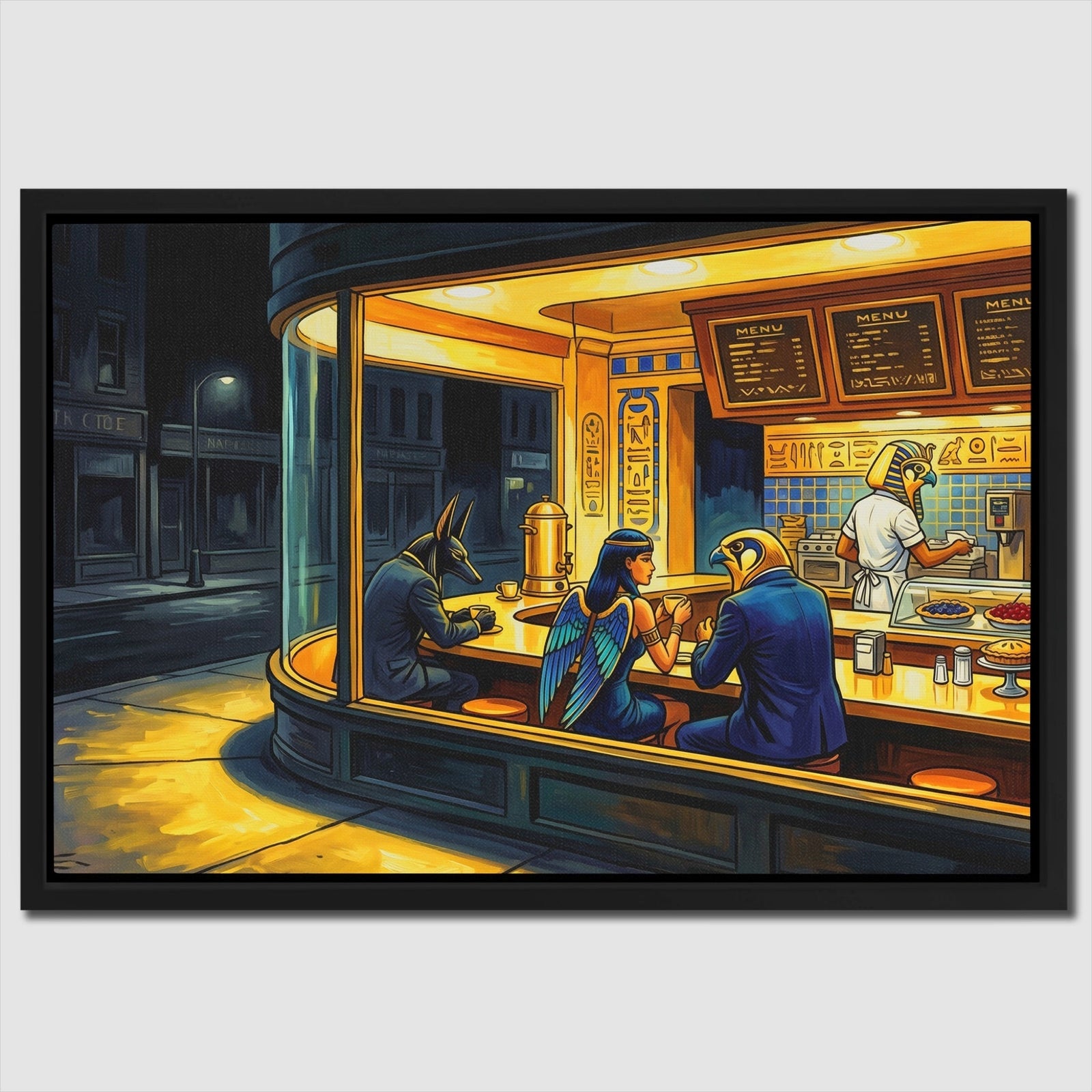 Diner Nocturne Gold - Thedopeart