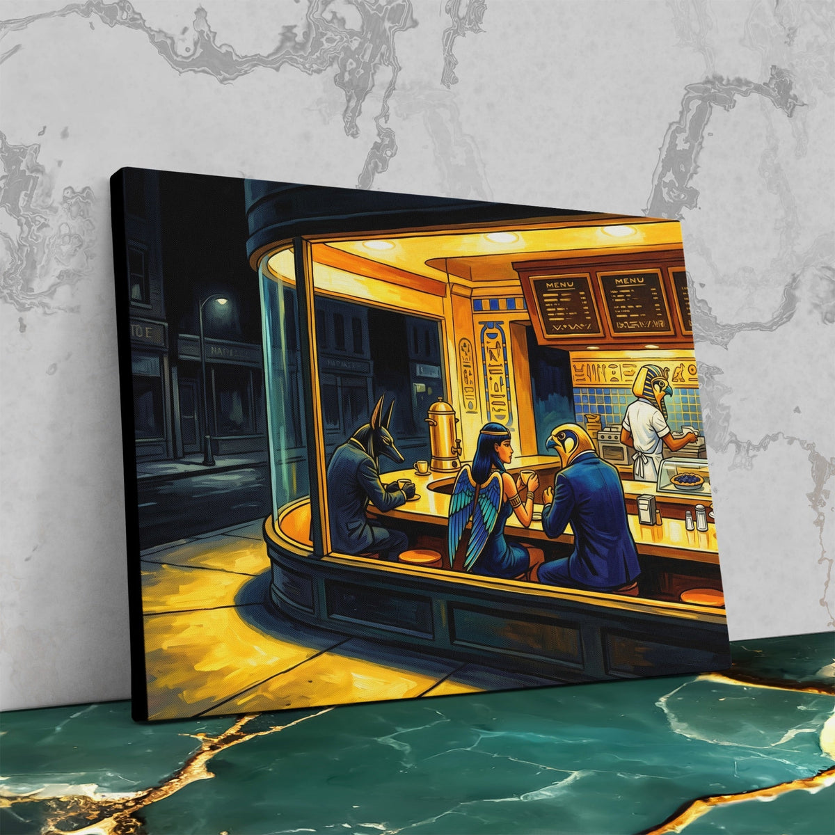Diner Nocturne Gold - Thedopeart