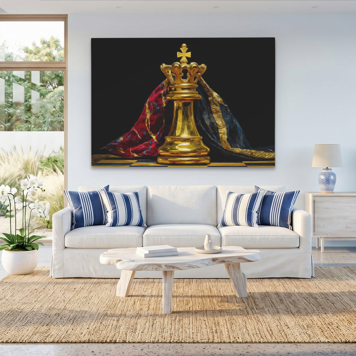 Golden King Enthroned - Thedopeart