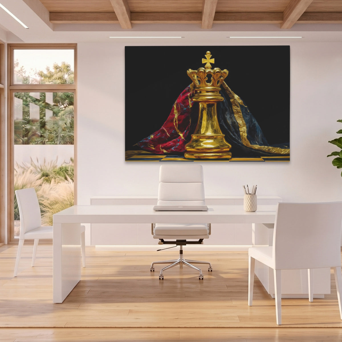 Golden King Enthroned - Thedopeart