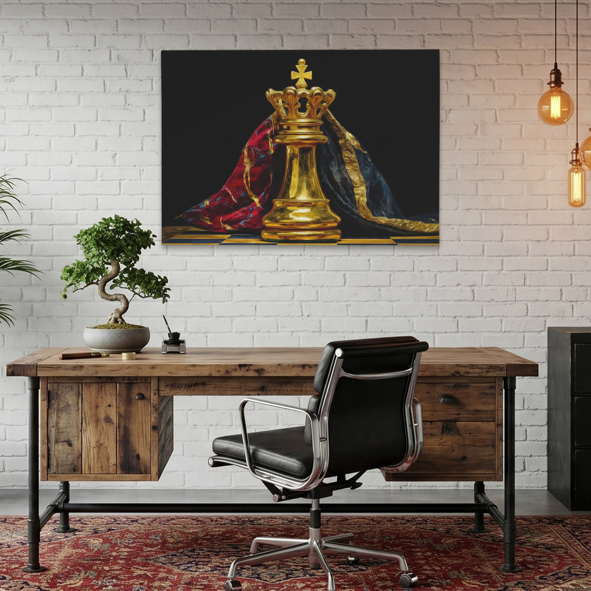 Golden King Enthroned - Thedopeart