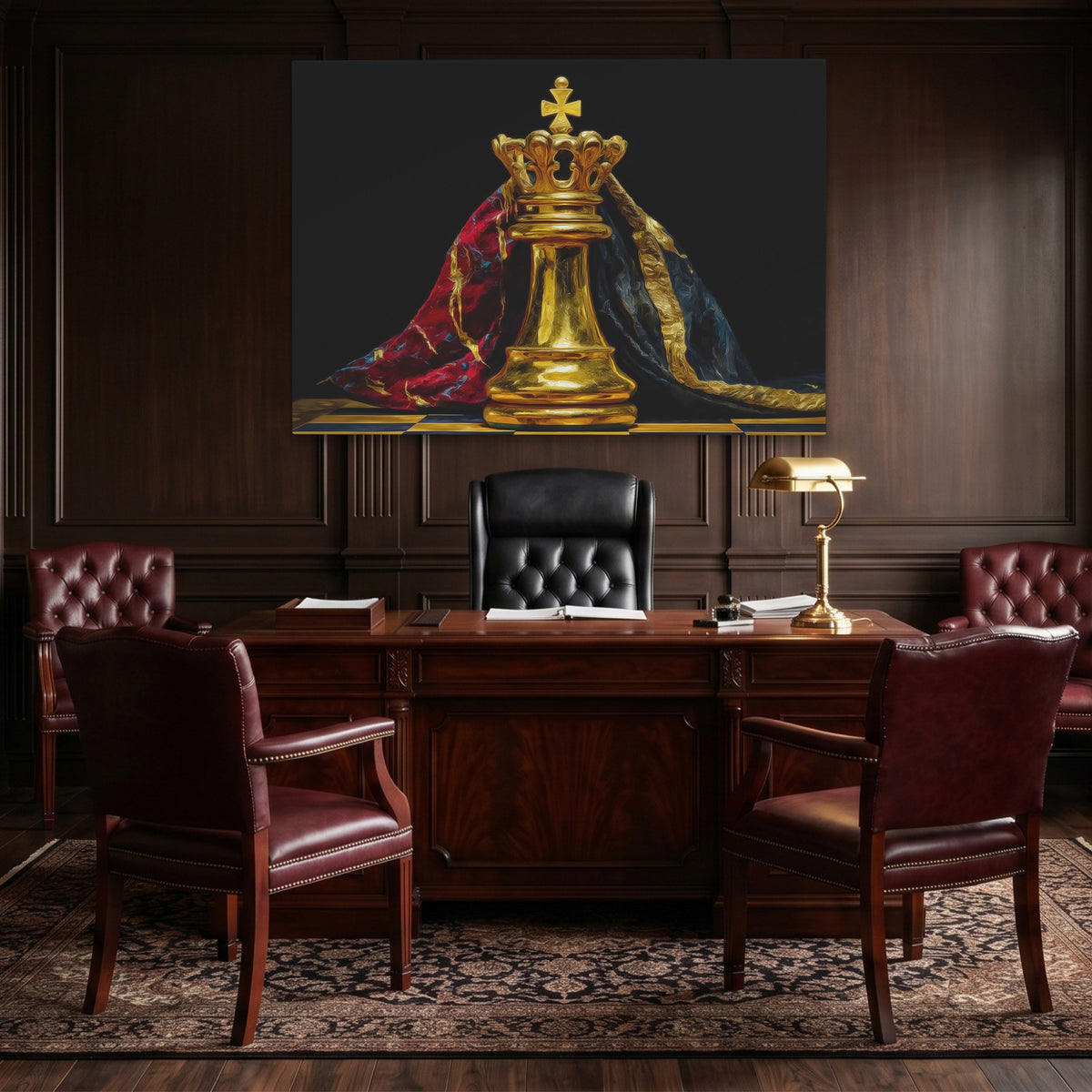 Golden King Enthroned - Thedopeart