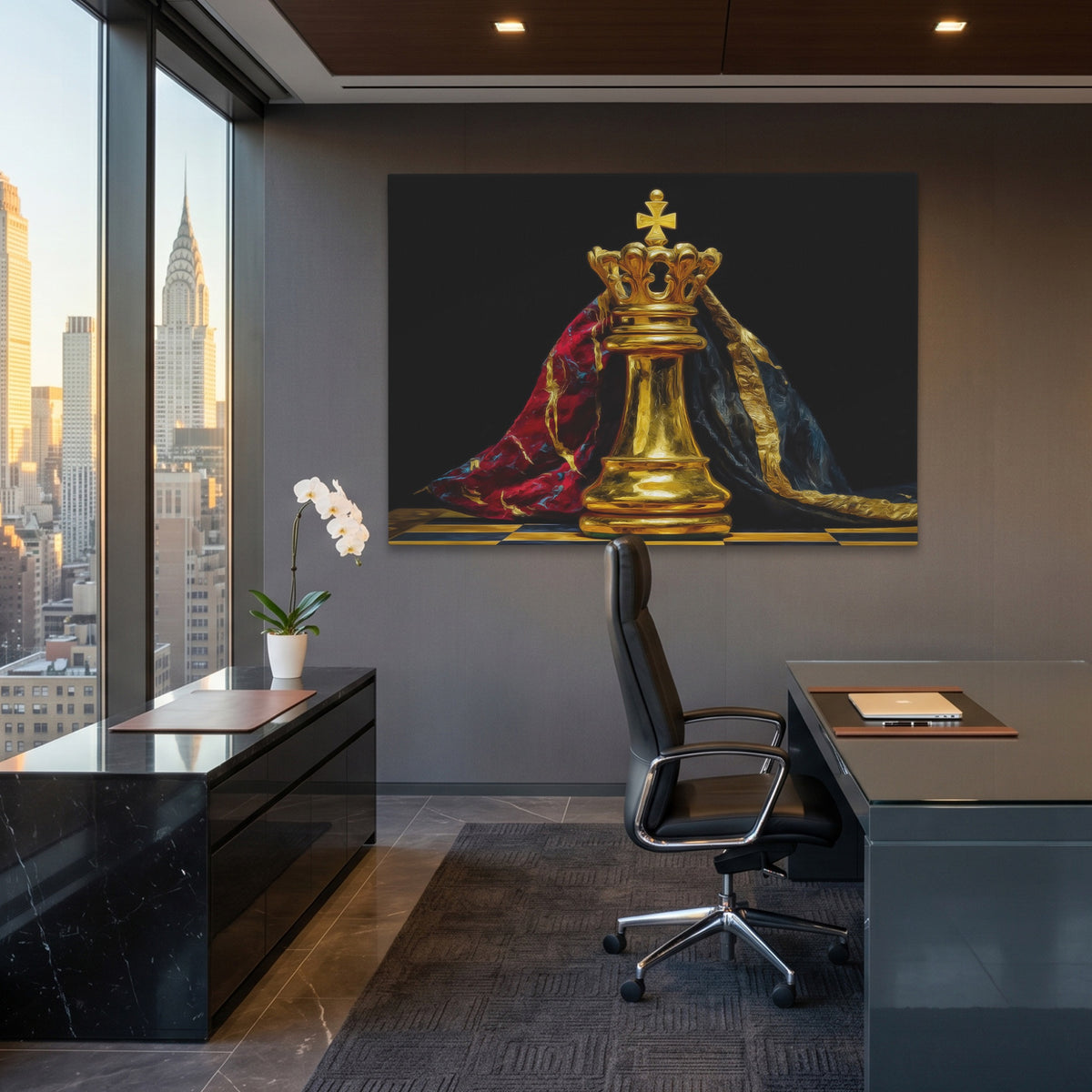 Golden King Enthroned - Thedopeart