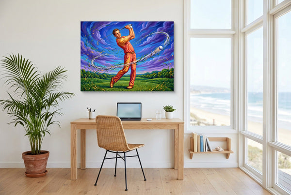 Golfer Cosmic Swing