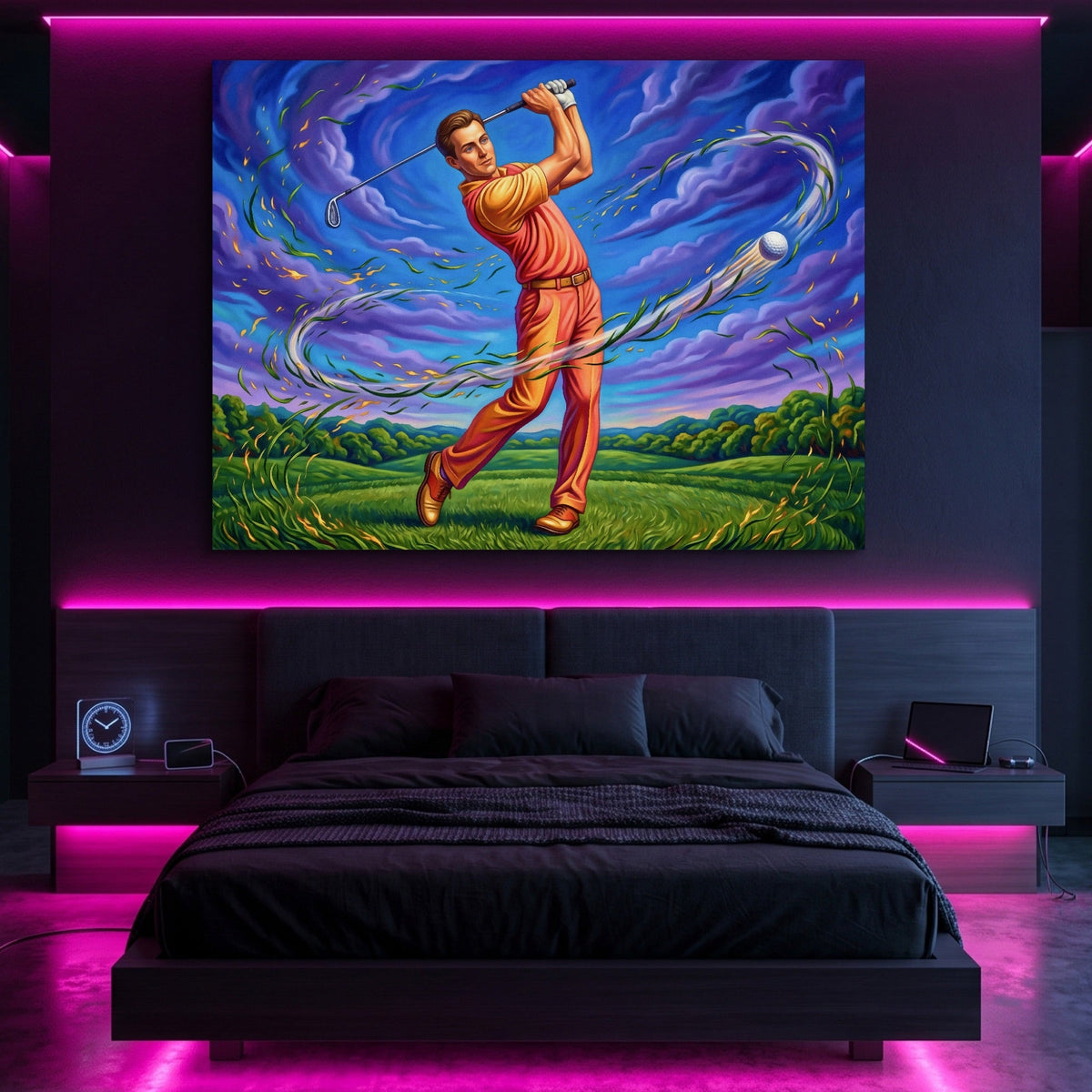 Golfer Cosmic Swing