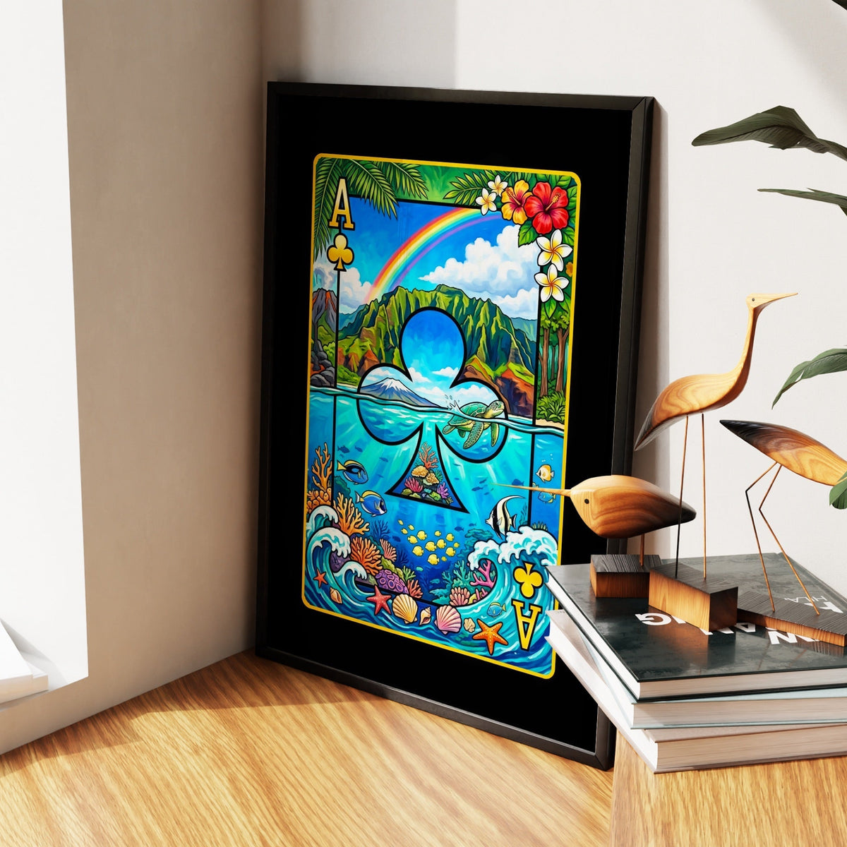 Hawaii Ace of Clubs Card - Thedopeart