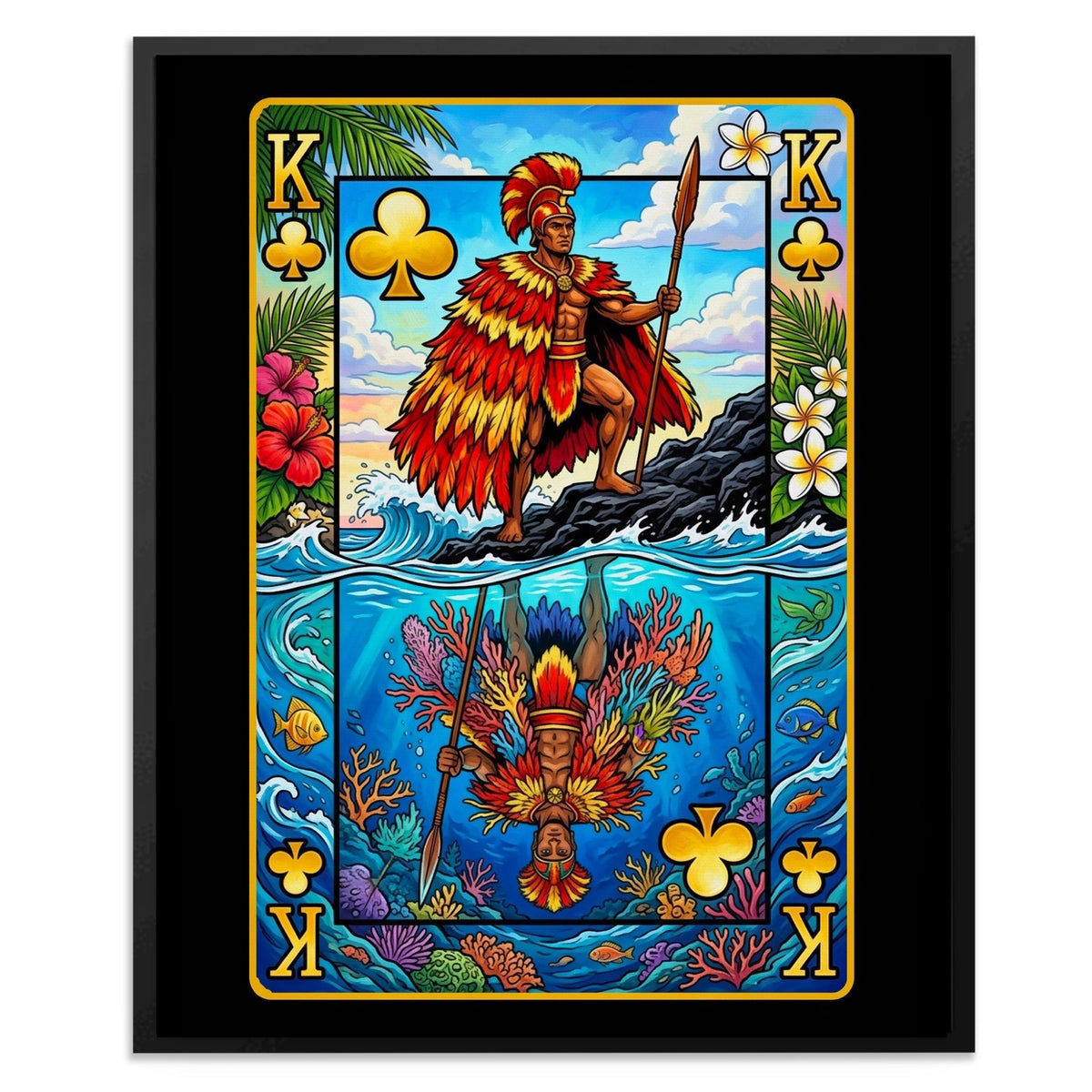 Hawaii King of Clubs Card - Thedopeart