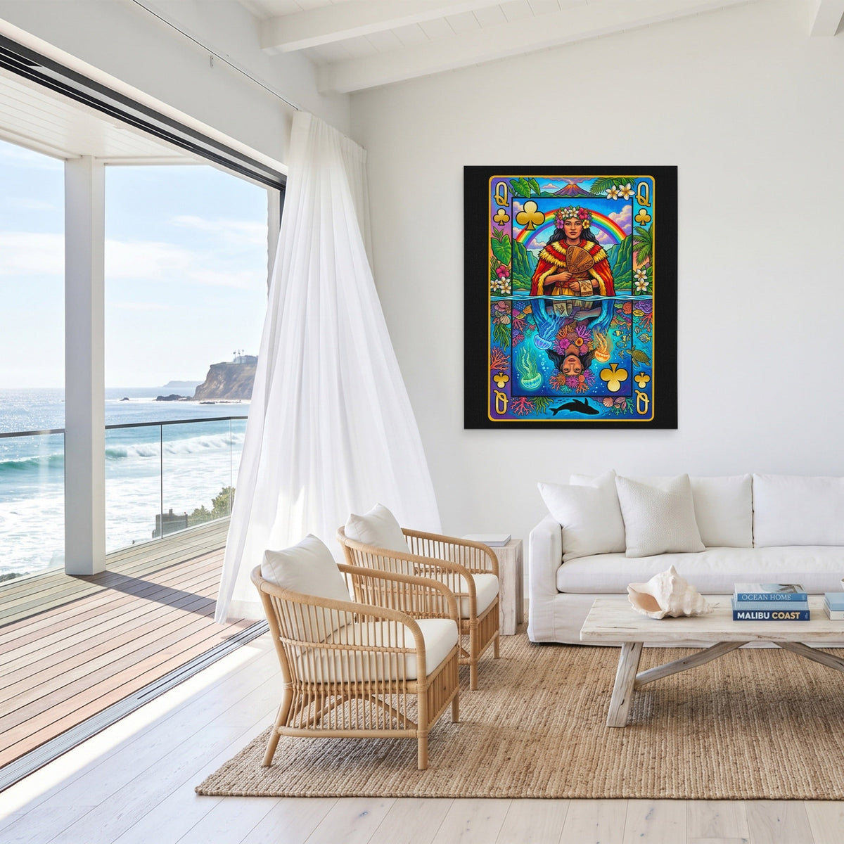 Hawaii Queen of Clubs Card - Thedopeart