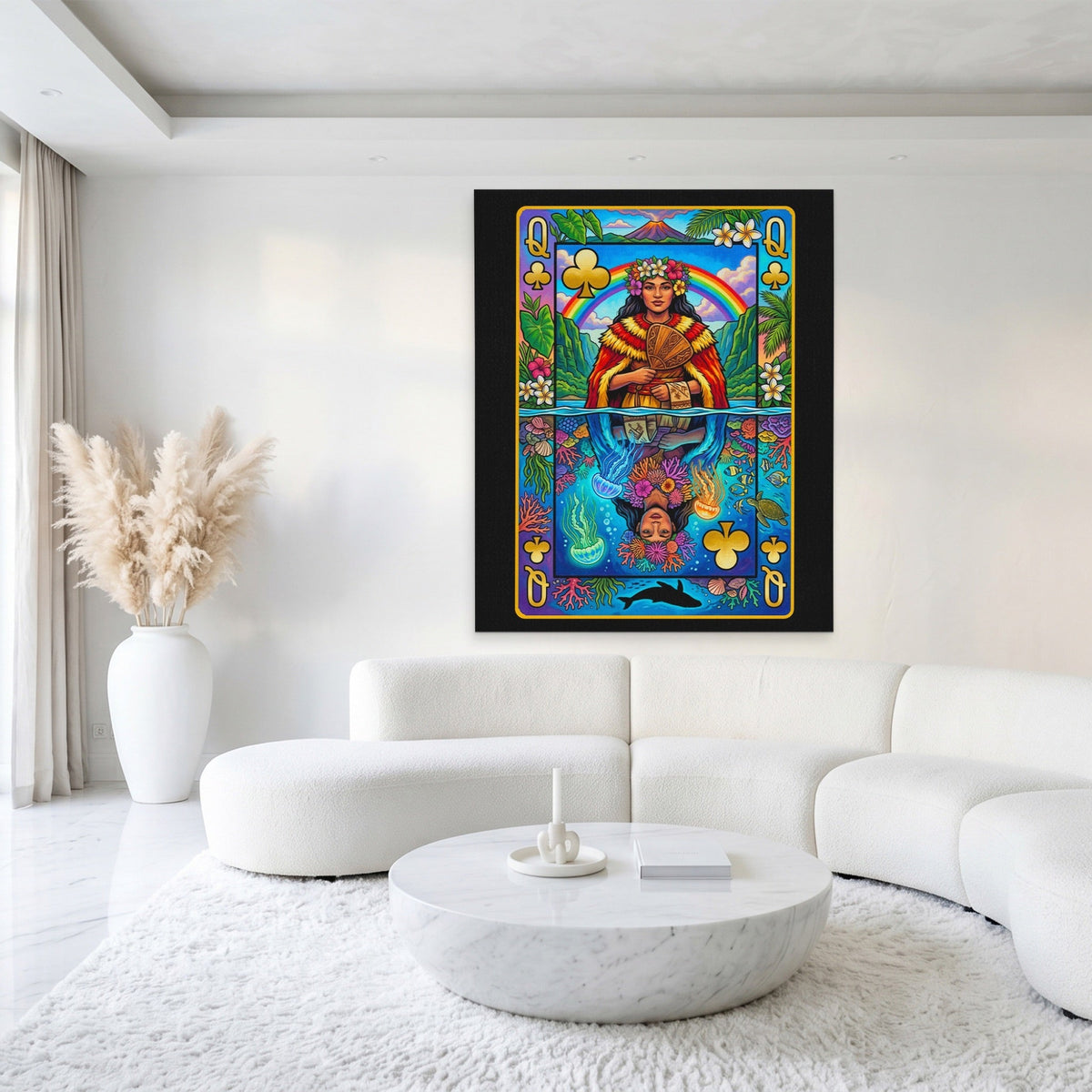 Hawaii Queen of Clubs Card