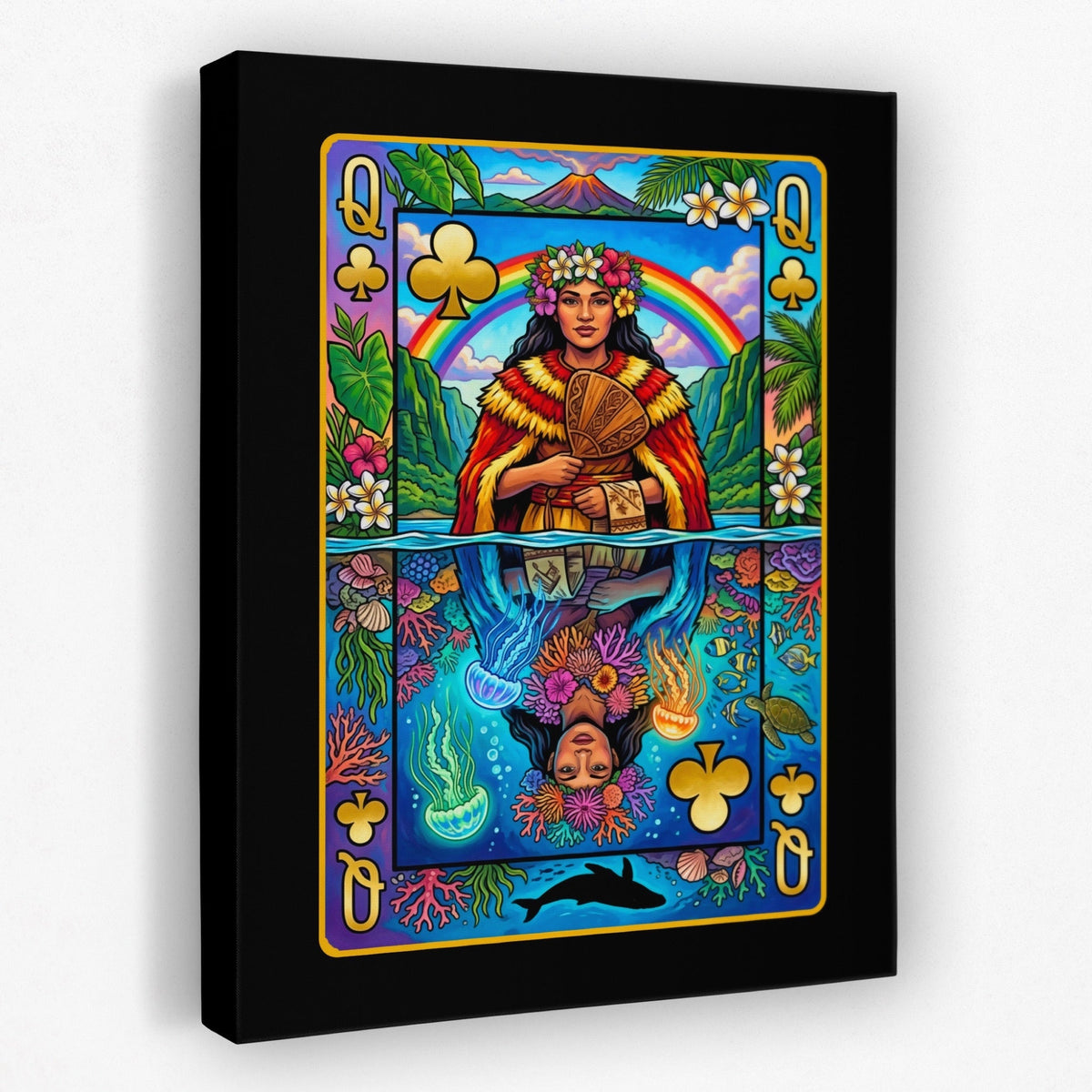 Hawaii Queen of Clubs Card