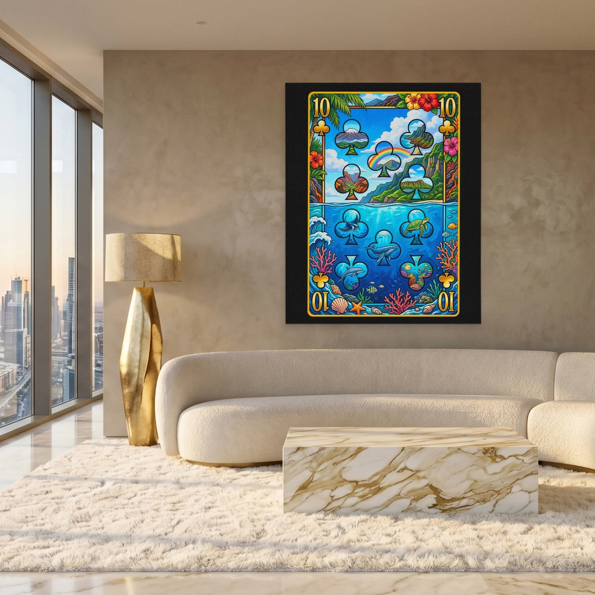 Hawaii Ten of Clubs Card - Thedopeart