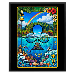 Hawaiian Playing Card Wall Art - 5 Piece Poker Set - Thedopeart