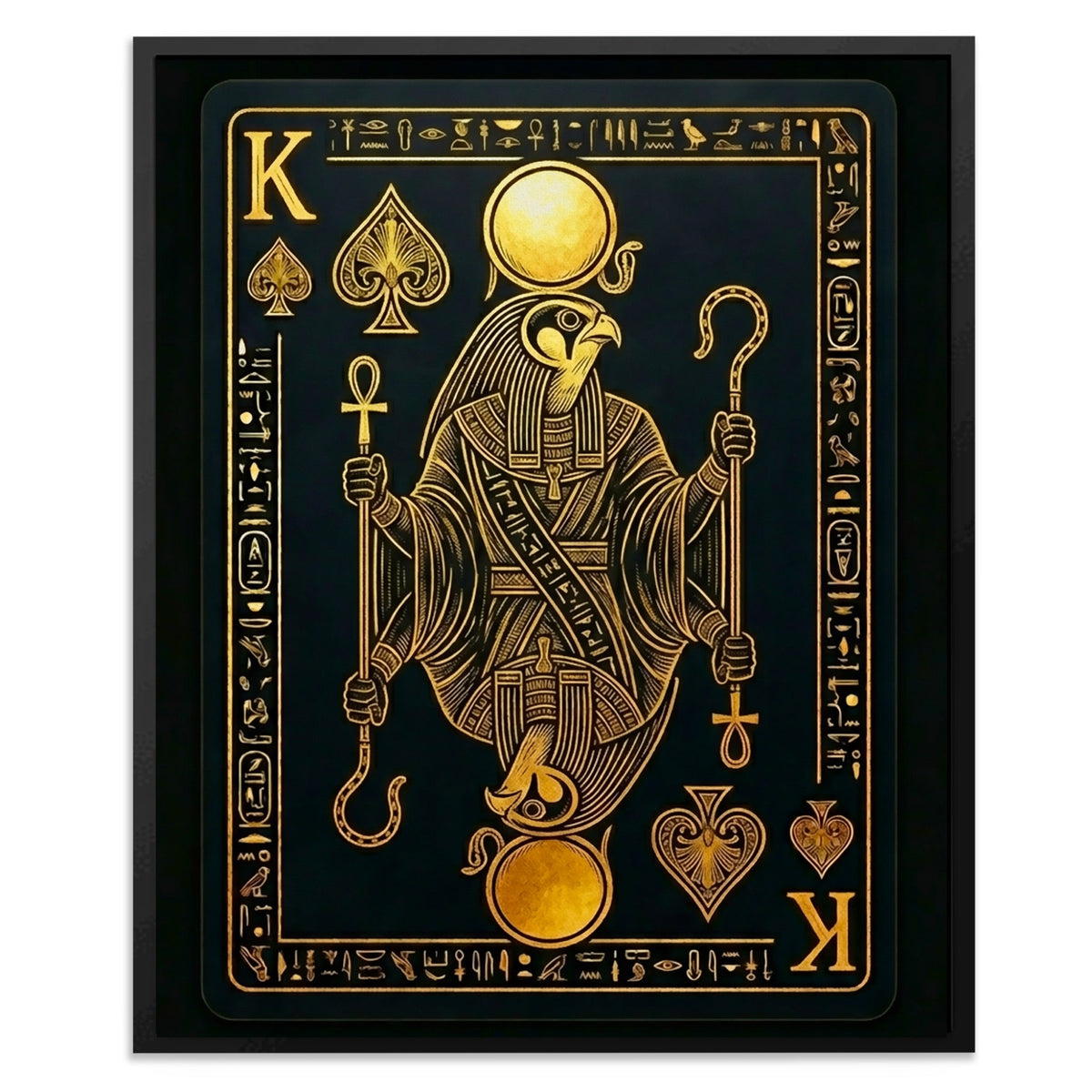 King Of Spades Egyptian Card - Thedopeart