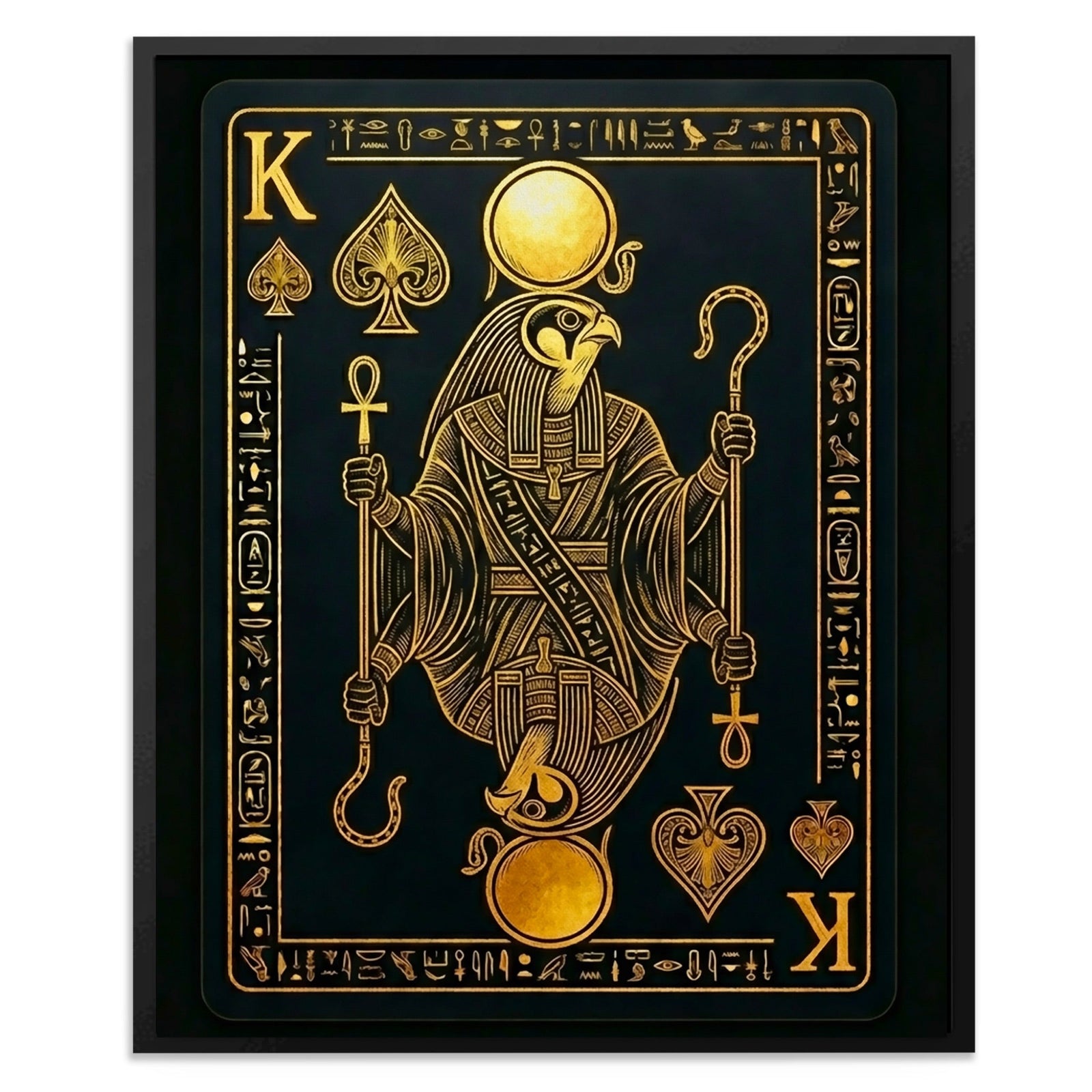 King Of Spades Egyptian Card - Thedopeart