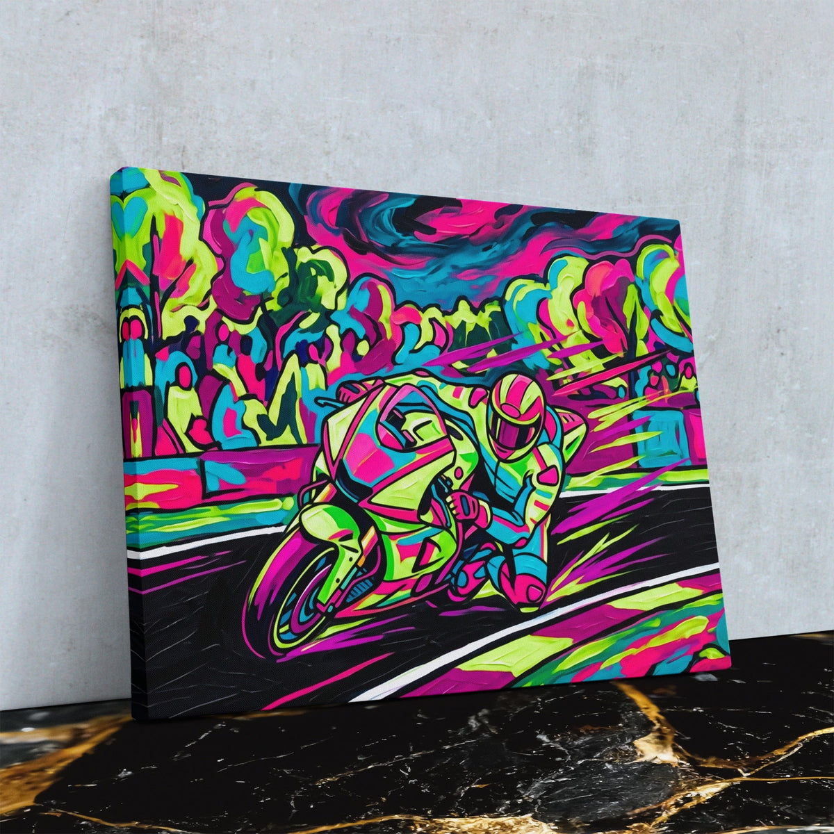 Neon Motorcycle Rush