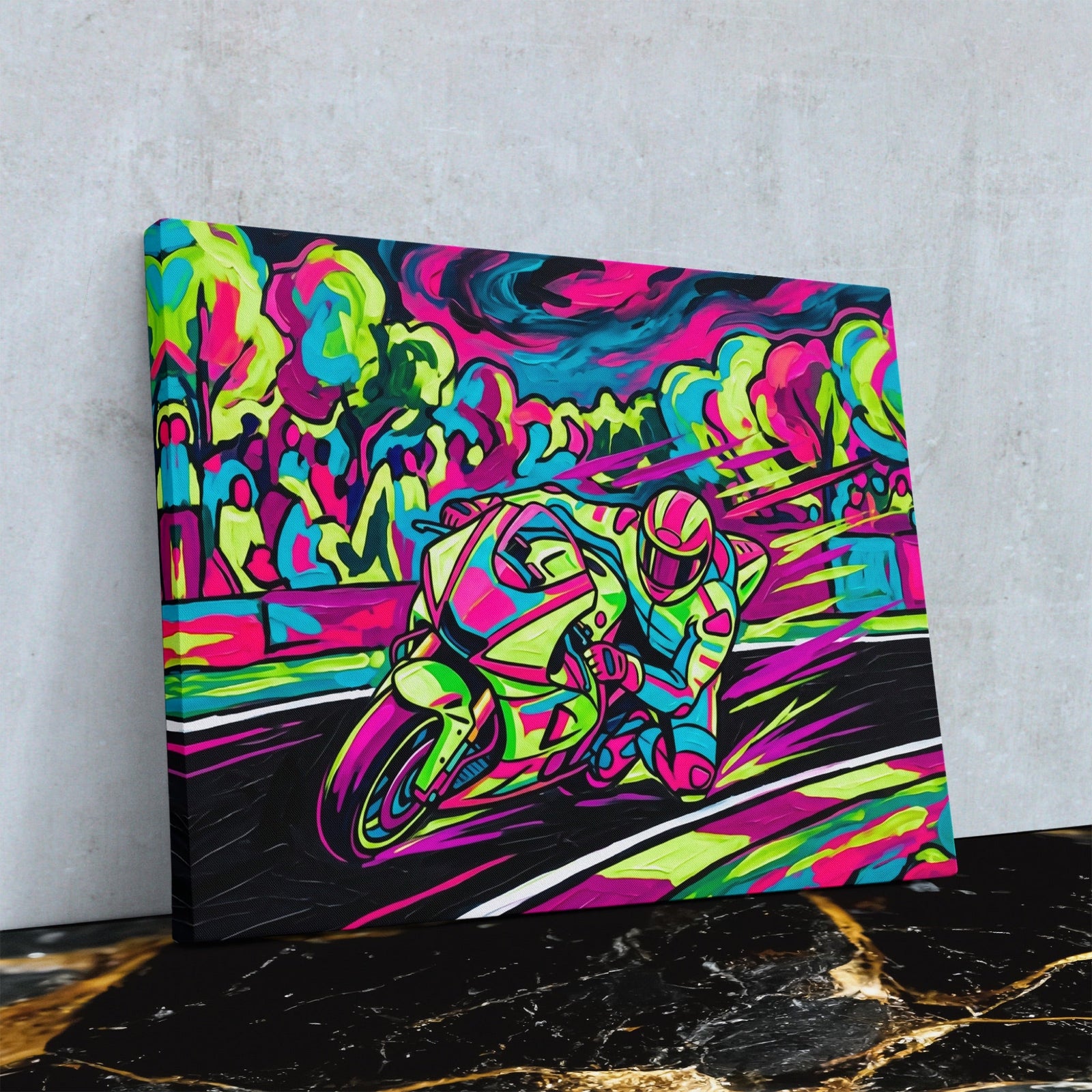 Neon Motorcycle Rush