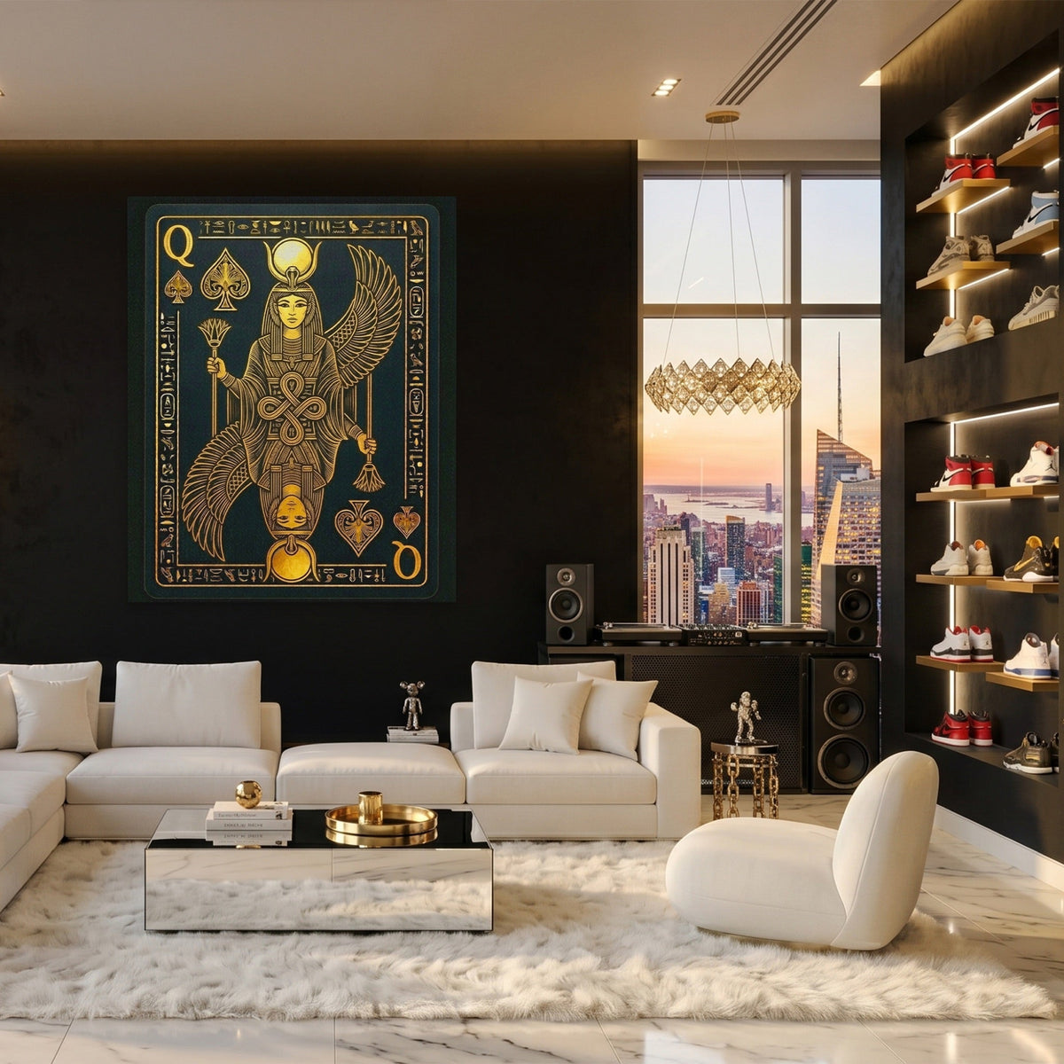 Queen Of Spades Egyptian Card - Thedopeart