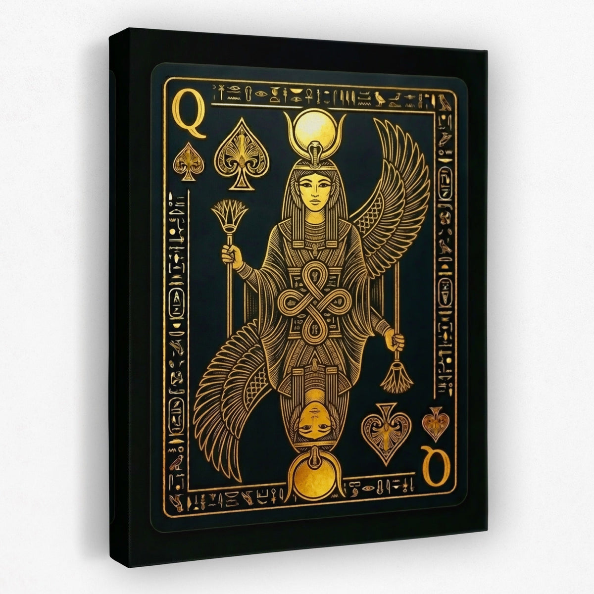Queen Of Spades Egyptian Card