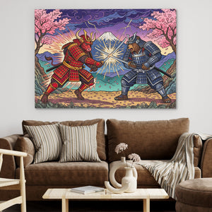 Samurai Bull Duel - Thedopeart