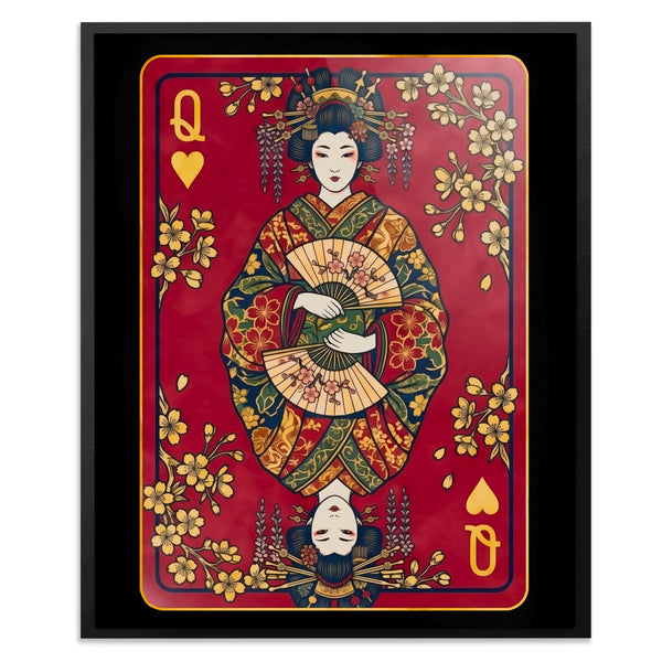 Samurai Queen Hearts Card - Thedopeart