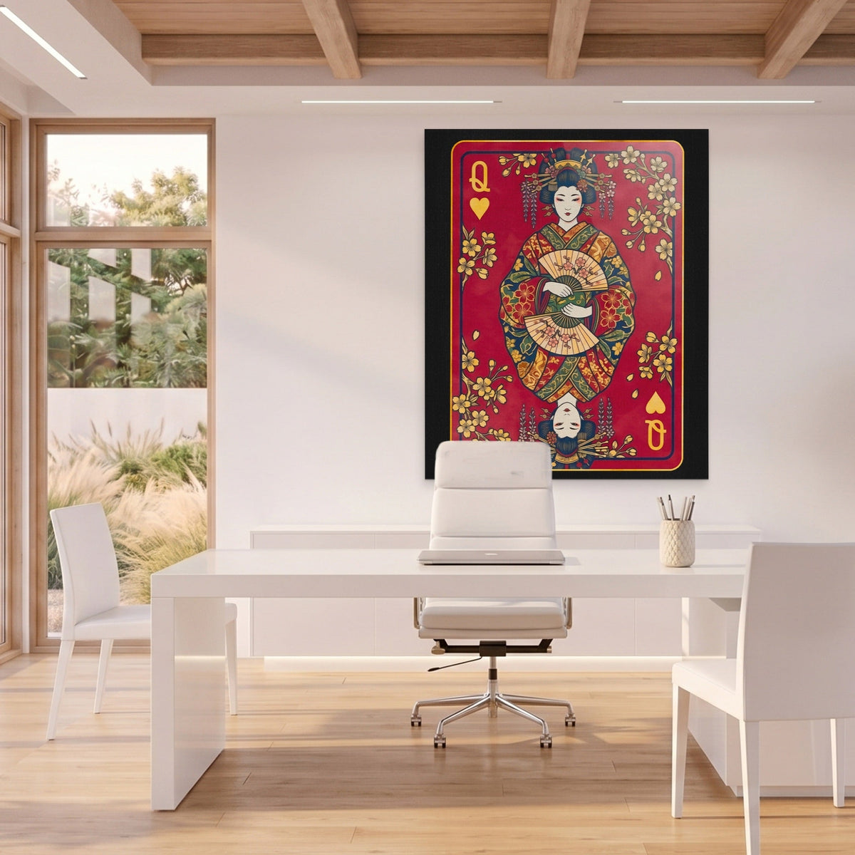 Samurai Queen Hearts Card - Thedopeart