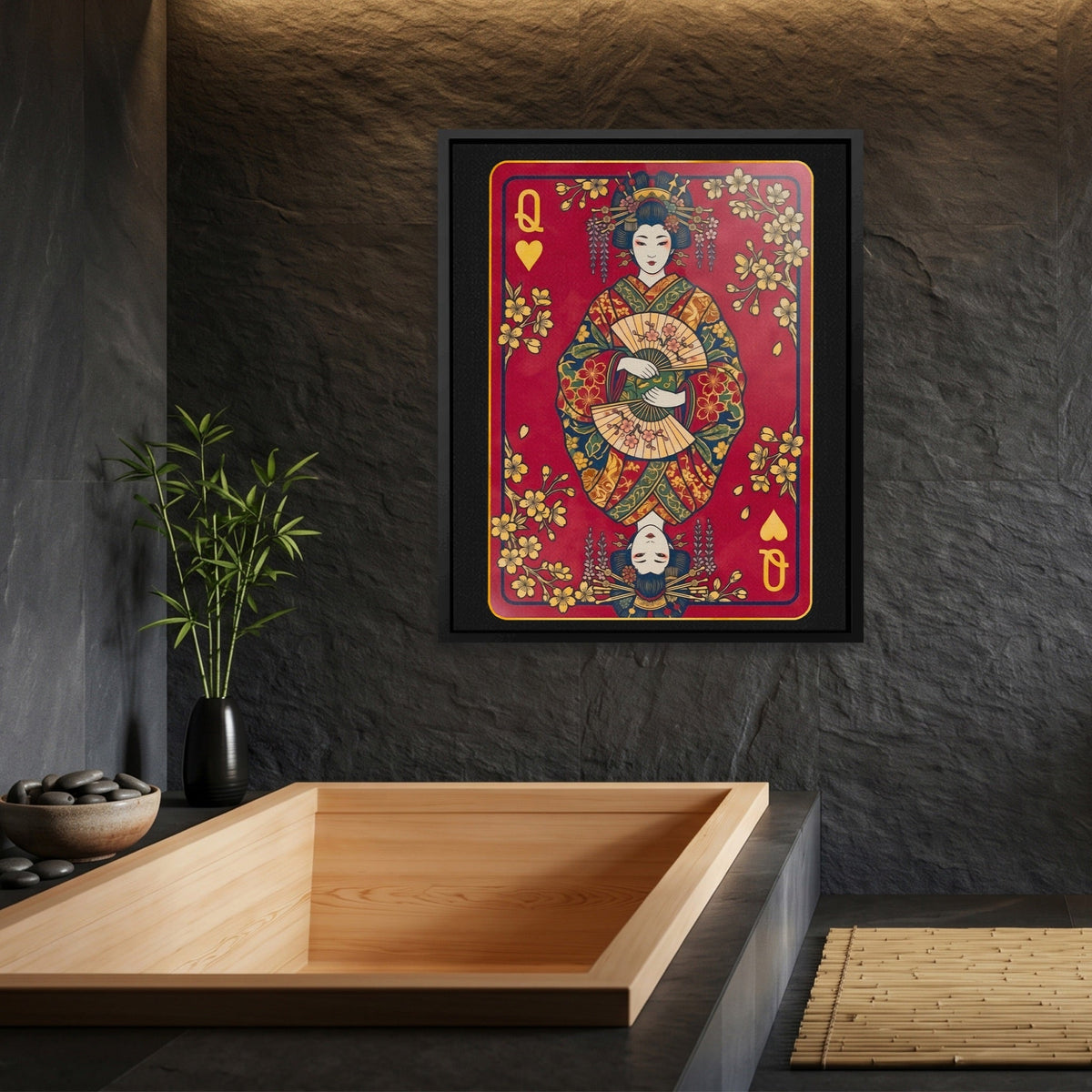 Samurai Queen Hearts Card - Thedopeart