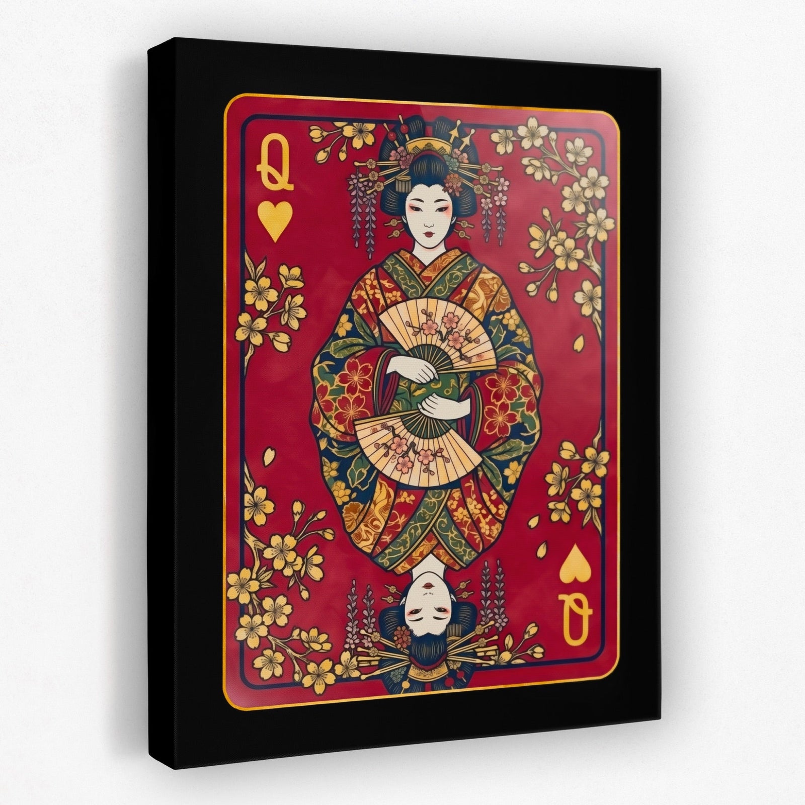 Samurai Queen Hearts Card