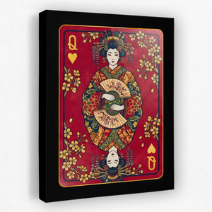 Samurai Queen Hearts Card