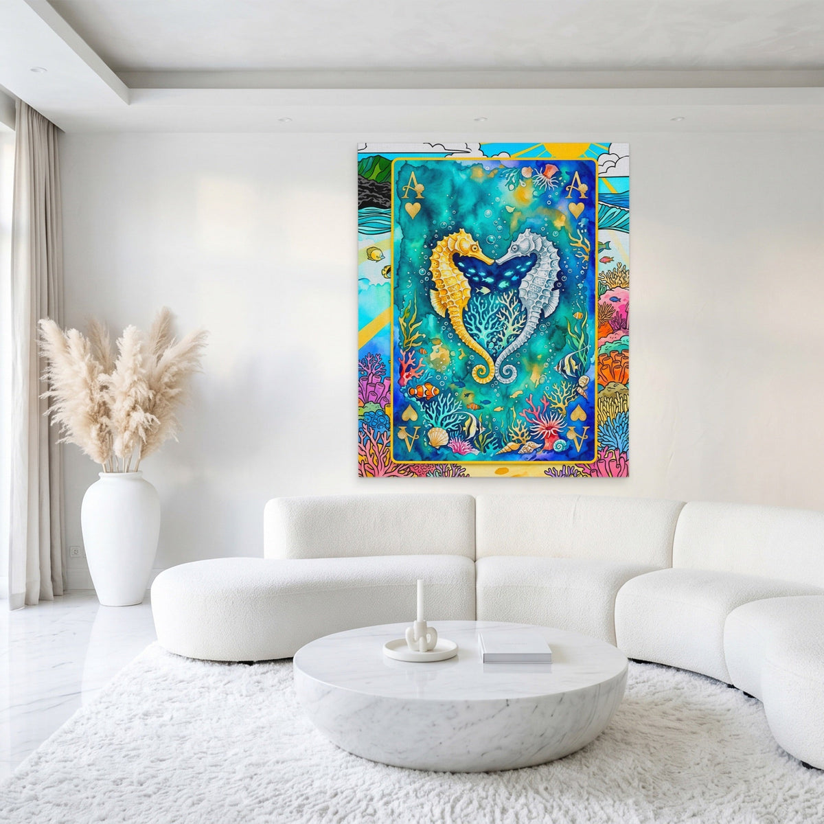 Sea Creature Ace of Hearts Card - Thedopeart