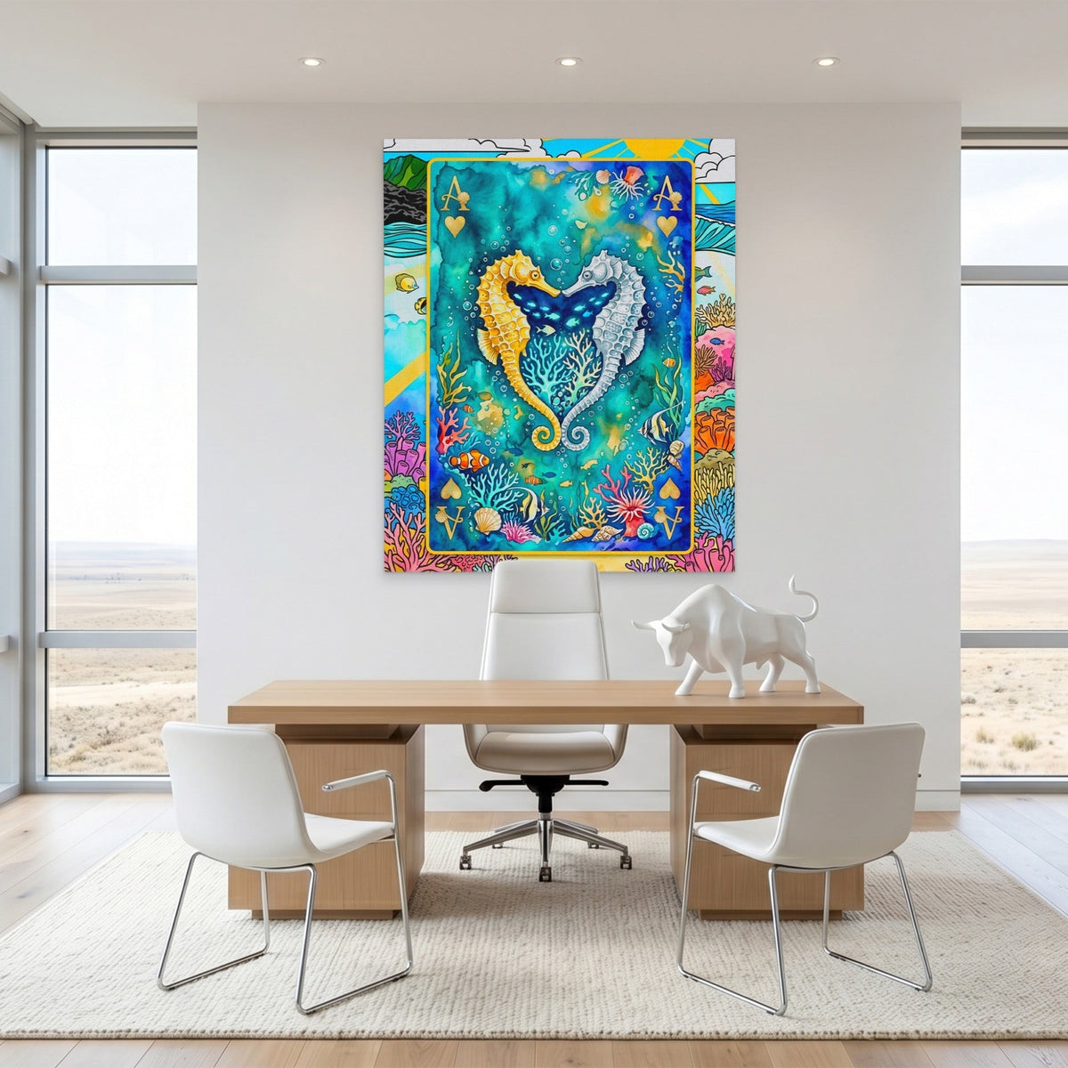 Sea Creature Ace of Hearts Card - Thedopeart