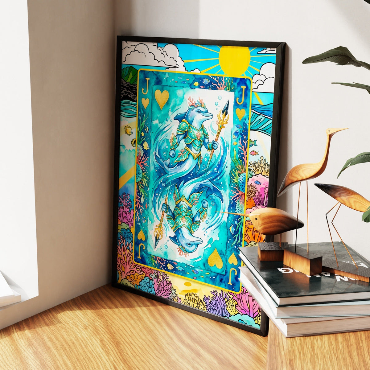 Sea Creature Jack of Hearts Card