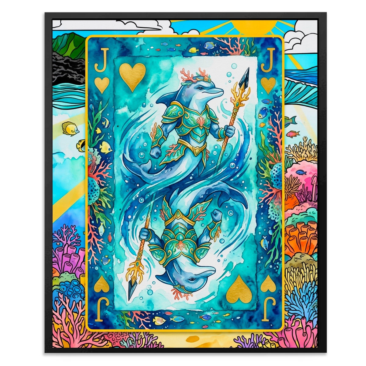 Sea Creature Jack of Hearts Card