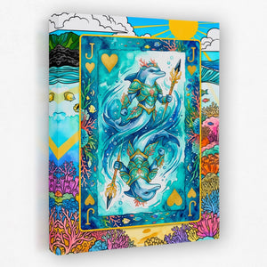 Sea Creature Jack of Hearts Card