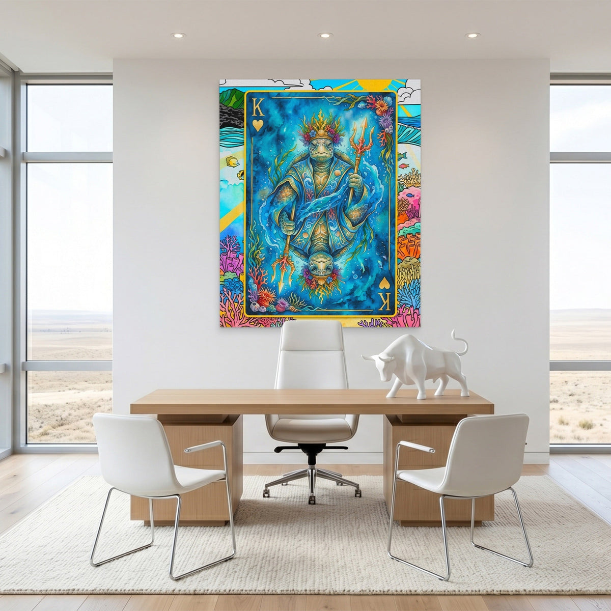 Sea Creature King of Hearts Card - Thedopeart