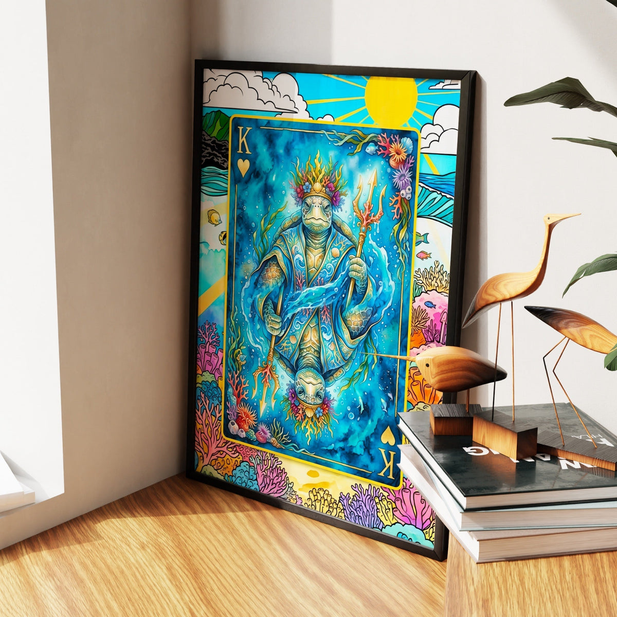 Sea Creature King of Hearts Card - Thedopeart