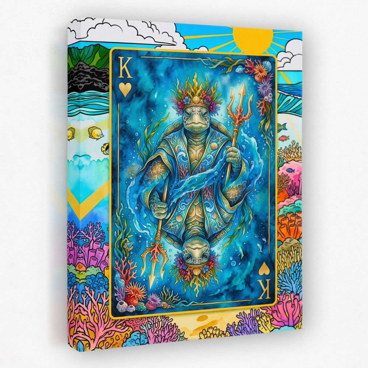 Sea Creature King of Hearts Card - Thedopeart