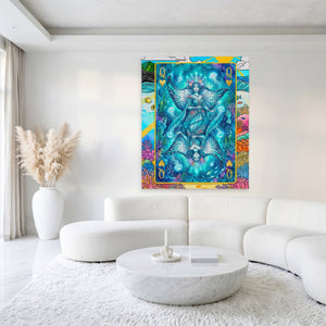 Sea Creature Queen of Hearts Card - Thedopeart