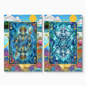 Sea Life Playing Card Art - King & Queen 2 Piece Set - Thedopeart