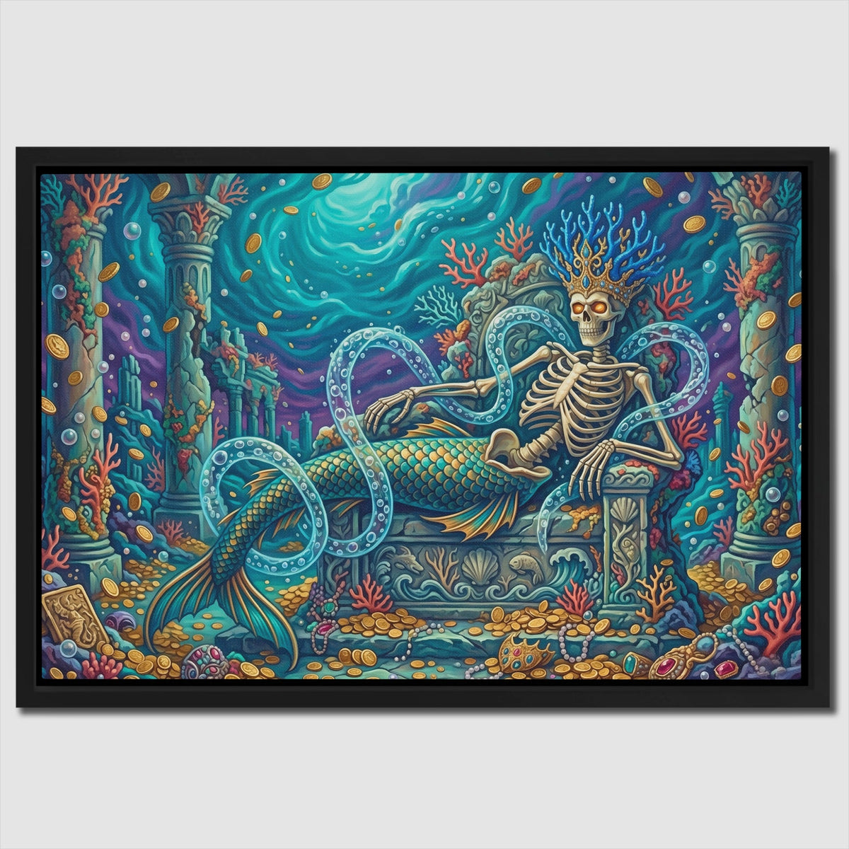 Skeletal Mermaid Throne