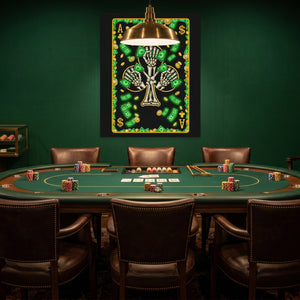 Skeleton Money Ace of Clubs Card - Thedopeart