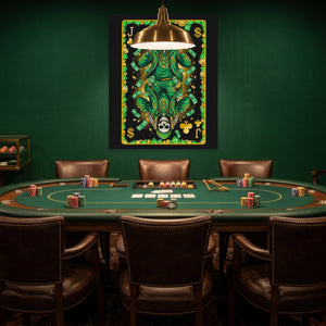 Skeleton Money Jack of Clubs Card - Thedopeart