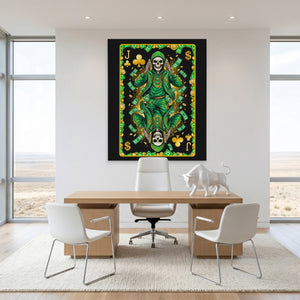 Skeleton Money Jack of Clubs Card - Thedopeart