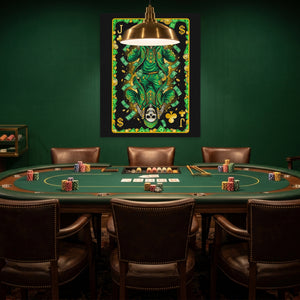Skeleton Money Jack of Clubs Card