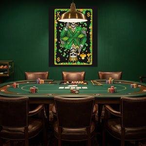 Skeleton Money King of Clubs Card - Thedopeart