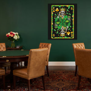 Skeleton Money King of Clubs Card - Thedopeart