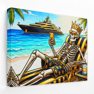 Skeleton Tropical Paradise - Thedopeart