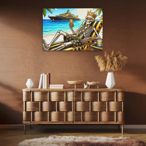 Skeleton Tropical Paradise - Thedopeart
